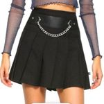 Royal Bones  chain belted pleated gothic school girl shirt skirt size small Photo 0