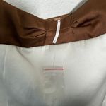 Free People NEW  Verano Mini Dress Brown Ivory Satin Shift Size Medium Coquette Photo 7