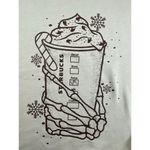 Gildan Starbucks Sweatshirt Womens Medium Halloween Christmas Candy Cane Holiday Green Photo 1