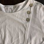 Habitat  Clothes to Live In Artsy Lagenlook Top 100% Cotton Knit White Size Small Photo 6