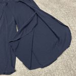 Vimmia  Pants Womens Medium Wide Leg Crop Wrap Cotton USA Stretch Navy Blue Photo 1
