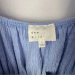 Boutique  Dee Elly Light Blue Ruffle Peasant Long Sleeve Mini Dress S Photo 3