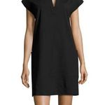 Theory  Linen Blend Shift Dress Womens Size 0 Blue Timeless Capsule Minimalist Photo 0