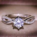 Zinc ⚠️ Clearance NWT  Rhinestone Ring silver with white zirconia stone
Size 6 Photo 3