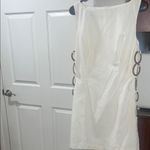 SheIn White Backless Dress with Ring Accents Photo 4