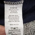 Nymphe  Tunic Womens Medium Navy Dolman Long Sleeve Boat‎ Neck Long Shirt Top Photo 5