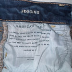 American Eagle  Super High‎ Rise Jeggings Dark Wash Ripped Distressed Jeans Photo 3
