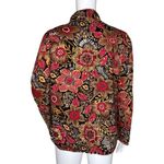 Alfred Dunner  Jacket Women 10 Black Pink Multi Floral‎ Quilted Granny Grandma Photo 3