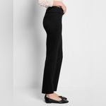 Nic+Zoe Size 4 Copley Straight Drapey Ponte Pants Classic Black Ankle Trousers Photo 7