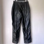 Princess Polly Encore Black Faux Leather High Rise Straight Leg Pants 6 Photo 13