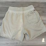 philanthropy XS NWOT Cocoa Casual Walking Shorts, distressed,adjustable waist, waist is 12 with stretch to 14, length from top to bottom is 14 Tan Photo 1