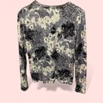 Charter Club Cute smoky floral lightweight pearly button cardigan flowy sweater Photo 3