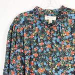 Philosophy  Plus Size 2X Top Floral Ruffled Zip Long Sleeve‎ Black Choker 1112 Photo 4