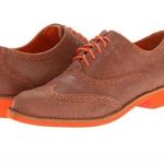 Cole Haan  Alisa Sequoia Oxford Wingtip Shoes, Brown and Orange, Size 7 Photo 1