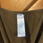 Brown ribbed shapewear bodysuit with tank top and long pants Size L Photo 3