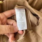 Michael Kors Sz M Tan Velour Full Zip Hoodie Jacket Sweater Pockets Photo 10