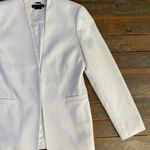 Alice + Olivia  Classics Jerri Collarless White Blazer Minimal Office- Sz 10 🧡🎀 Photo 10