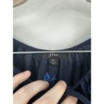 J. Crew Embroidered Beach Tunic Mini‎ Dress Women XL Navy Blue Vacation Resort Photo 3