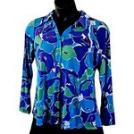 Susan Graver Women's Liquid Knit Floral A-Line Blouse Size Small NWOT Photo 5