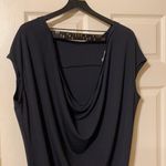 Rachel Roy black cocoon mini drape back dress, M Photo 3