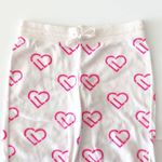 Aeropostale Fuzzy White Pink Heart Pajama Pants M Photo 1