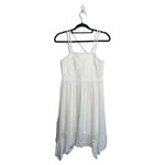 Maurice's NWT White Smock Strappy Back Hanky Hem Knee Length Dress Photo 1