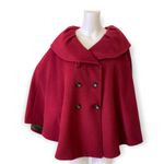 Calvin Klein Vintage  Red Belted Cape Photo 0