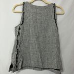 Madewell Black & White Tweed Frayed Edges Top Womens XS Tank Blouse Fringe Photo 3