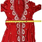 Free People Embroidered Fable Midi Rock N' Roll Red Dress Size XS Photo 4