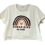 La Luna Human Kind Be Both Cropped Tee Shirt XL Photo 0
