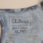 L.L. Bean Blue Leaf Cotton/Tencel Slub Dress Short Sleeve Tie Front Pockets XLP Size undefined Photo 5