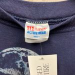 Vintage 90s Arizona Wolf Moon Graphic Navy Blue Crewneck Sweatshirt Nature Large Photo 2