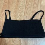 SheIn Smocked Black Bathing Suit Top Photo 0
