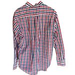 IZOD  long sleeved blue and red plaid button down shirt men’s large Photo 3