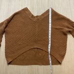 Full Circle Trends Long Sleeve Knit Sweater Crop Top Womens Burnt Orange Large Photo 4
