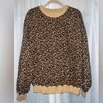 Fabletics  Forever Fleece Crewneck Sweatshirt Wavy Cheetah size XXL Photo 1