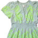 Anthropologie NWT by The Somerset Mini in Mint Embroidered Linen Dress S Photo 1