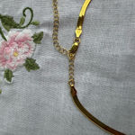 ⟡ 18k Gold Plated Herringbone Necklace – Adjustable Choker Length ⟡ Photo 1