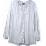 Show Me Your Mumu M Alicia Tunic Top Button Up Down Ruffle Blouse Womens White Photo 1