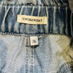We Wore What NWT  Paper Bag‎ High Rise Buckle Straps Hems Light Wash Jeans Boho 26 Photo 5