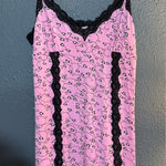 P.J. Salvage Pink and Black Lace Chemise Photo 0