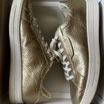 Michael Kors  Keating leather gold metallic sneakers.Sz 10 Photo 13