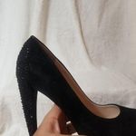 Nine West Suede Rhinestone Heels sz 8M Photo 4