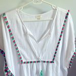 J. Crew Factory Fringe Beach Tunic XXL White Photo 3