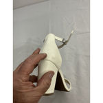 Womans Sugar Machelene Slip On Sandals 8 M White Open Toe Ankle Strap Block Heel Photo 8