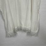 Verandah White Cotton Boho Swimsuit Coverup Womens OS Beachy Embroidered Dress Size M Photo 9