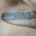 Vince  Peach Pink Waffle Knit Funnel Turtleneck Long Sleeve Sweater Size Small Photo 2