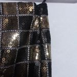 Romeo + Juliet Couture  Black And Gold Metallic Sequin Mini Skirt Party Size XS Photo 4