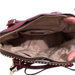 Michael Kors  Adele Merlot Large Dome Leather Satchel Photo 4