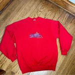 Vintage 90’s Christmas Sweatshirt Washington Size L Red Size L Photo 0